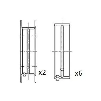 Coussinet de vilebrequin FAI AutoParts BM1016-STD