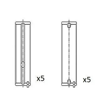 Coussinet de vilebrequin FAI AutoParts BM1034-050