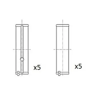 Coussinet de vilebrequin FAI AutoParts BM1038-STD