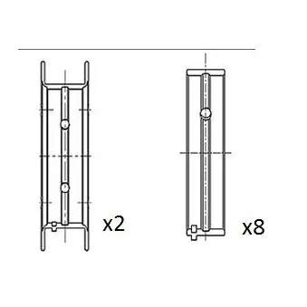 Coussinet de vilebrequin FAI AutoParts BM1053-025