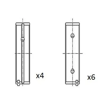 Coussinet de vilebrequin FAI AutoParts BM1054-STD