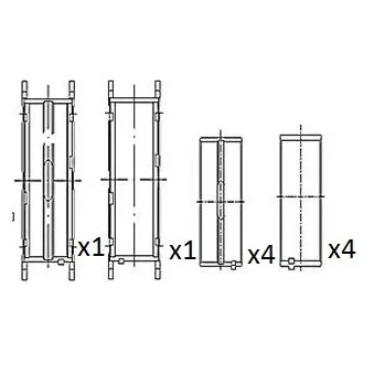 Coussinet de vilebrequin FAI AutoParts BM1055-STD