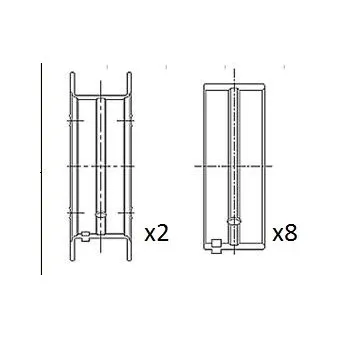 Coussinet de vilebrequin FAI AutoParts BM1056-STD