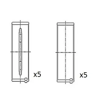 Coussinet de vilebrequin FAI AutoParts BM1057-STD