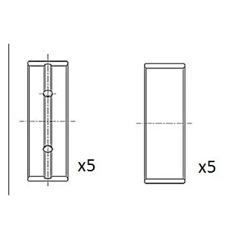 Coussinet de vilebrequin FAI AutoParts BM1058-STD