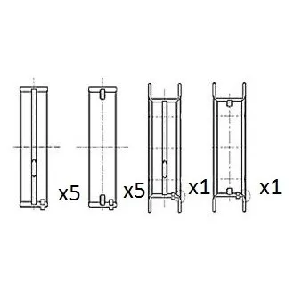 Coussinet de vilebrequin FAI AutoParts BM1059-STD