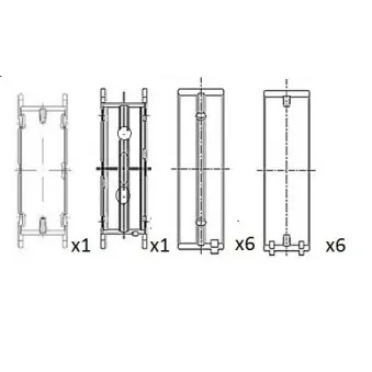 Coussinet de vilebrequin FAI AutoParts BM1064-050