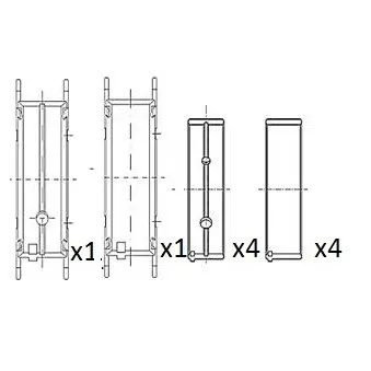 Coussinet de vilebrequin FAI AutoParts BM1068-050