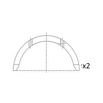 Rondelle d'écartement, vilebrequin FAI AutoParts BT3001-STD