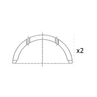 Rondelle d'écartement, vilebrequin FAI AutoParts BT3006-STD