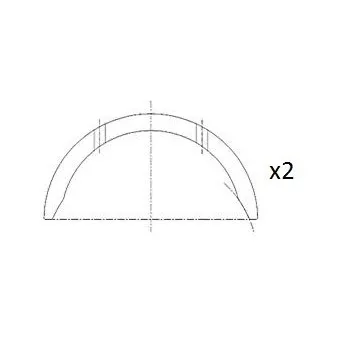 Rondelle d'écartement, vilebrequin FAI AutoParts BT3007-STD