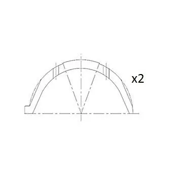 Rondelle d'écartement, vilebrequin FAI AutoParts BT3009-STD