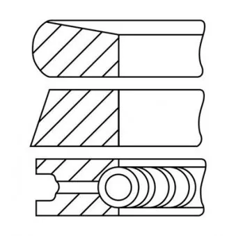 Jeu de segments de pistons FAI AutoParts PR24-000