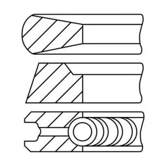 Jeu de segments de pistons FAI AutoParts PR27-050