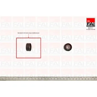 Poulie renvoi/transmission, courroie trapézoïdale à nervures FAI AutoParts T1017