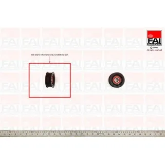 Poulie renvoi/transmission, courroie trapézoïdale à nervures FAI AutoParts T1032