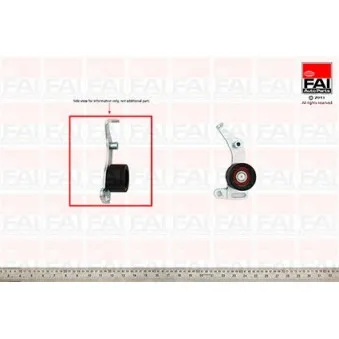 Poulie-tendeur, courroie de distribution FAI AutoParts T2933