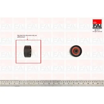 Poulie renvoi/transmission, courroie trapézoïdale à nervures FAI AutoParts T9594
