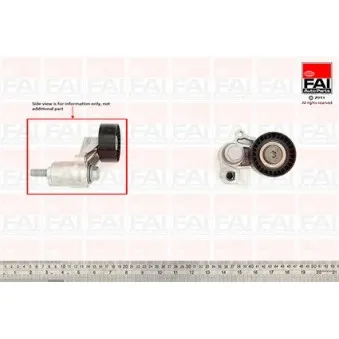 Tendeur de courroie, courroie trapézoïdale à nervures FAI AutoParts T9605