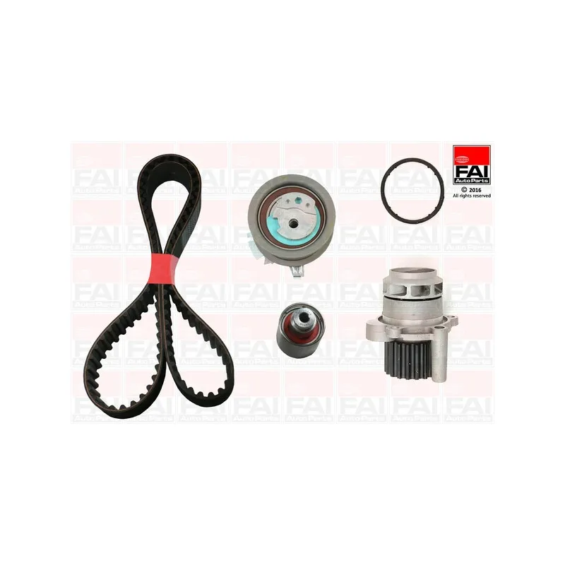 Pompe à eau + kit de courroie de distribution FAI AutoParts TBK345-6437