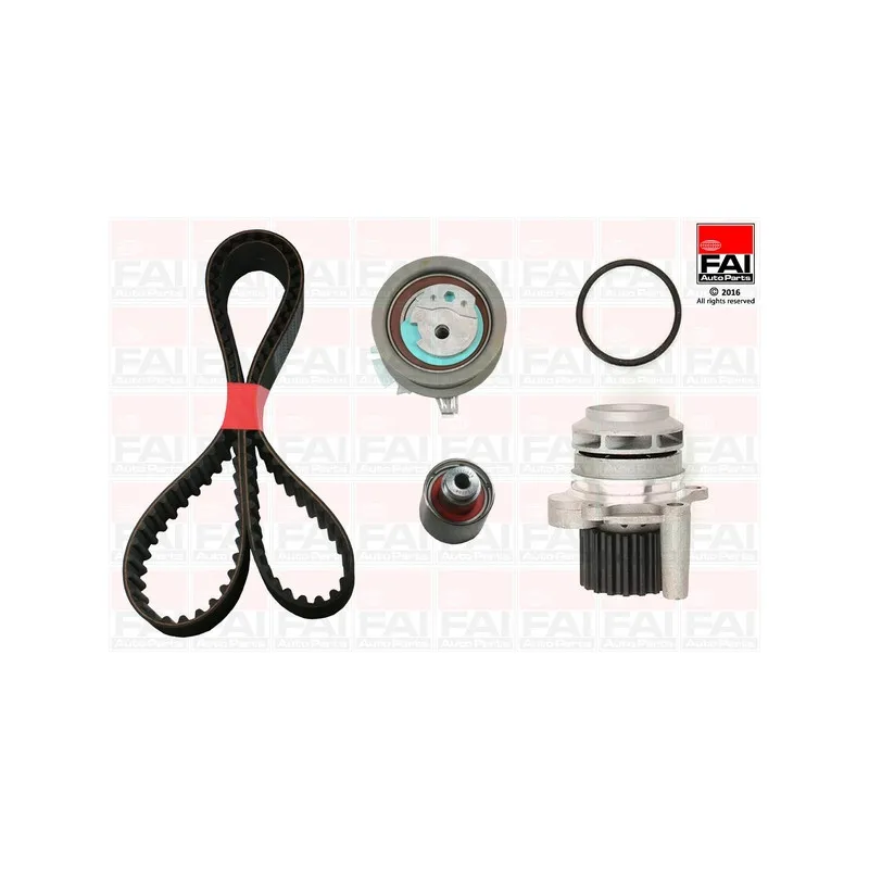 Pompe à eau + kit de courroie de distribution FAI AutoParts TBK345-6438