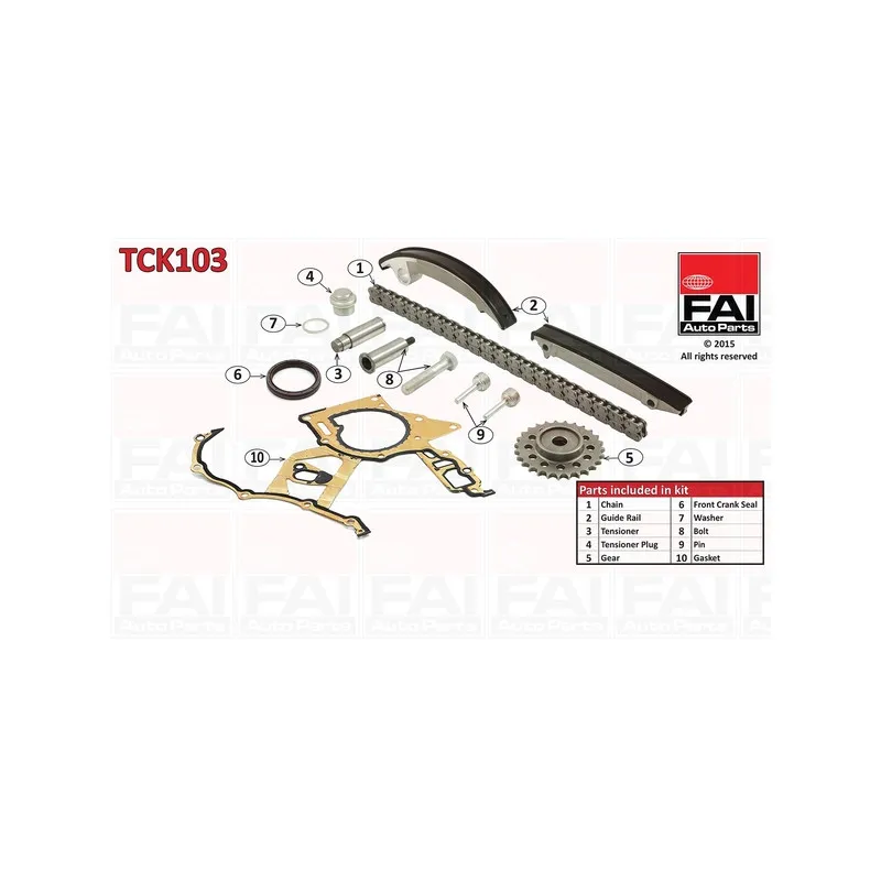 Kit de distribution par chaîne FAI AutoParts TCK103