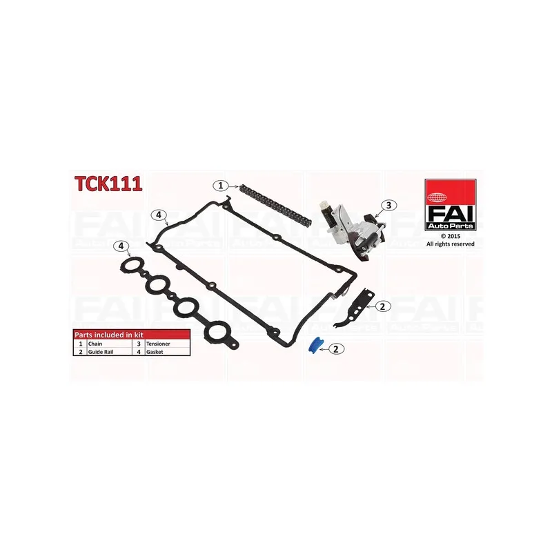 Kit de distribution par chaîne FAI AutoParts TCK111