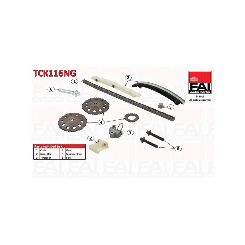 Kit de distribution par chaîne FAI AutoParts TCK116NG