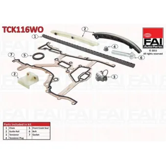 Kit de distribution par chaîne FAI AutoParts TCK116WO