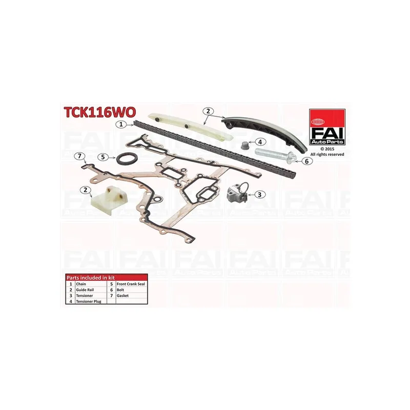Kit de distribution par chaîne FAI AutoParts TCK116WO