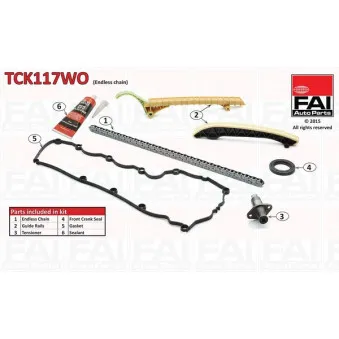 Kit de distribution par chaîne FAI AutoParts TCK117WO