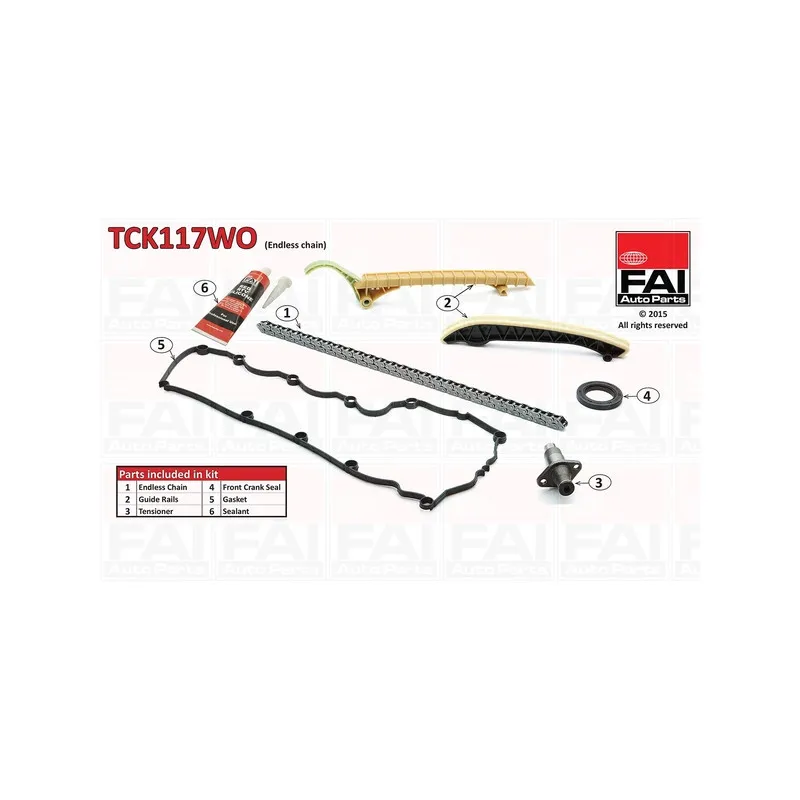 Kit de distribution par chaîne FAI AutoParts TCK117WO