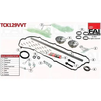 Kit de distribution par chaîne FAI AutoParts TCK129VVT