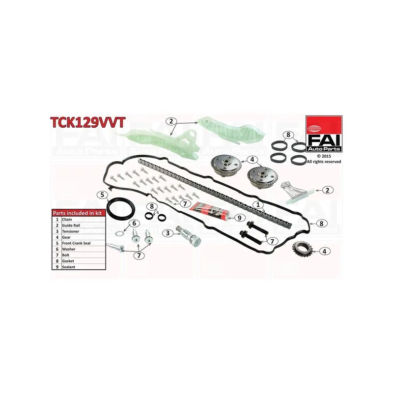 Kit de distribution par chaîne FAI AutoParts TCK129VVT