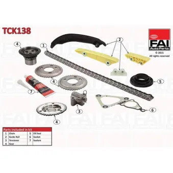 Kit de distribution par chaîne FAI AutoParts TCK138