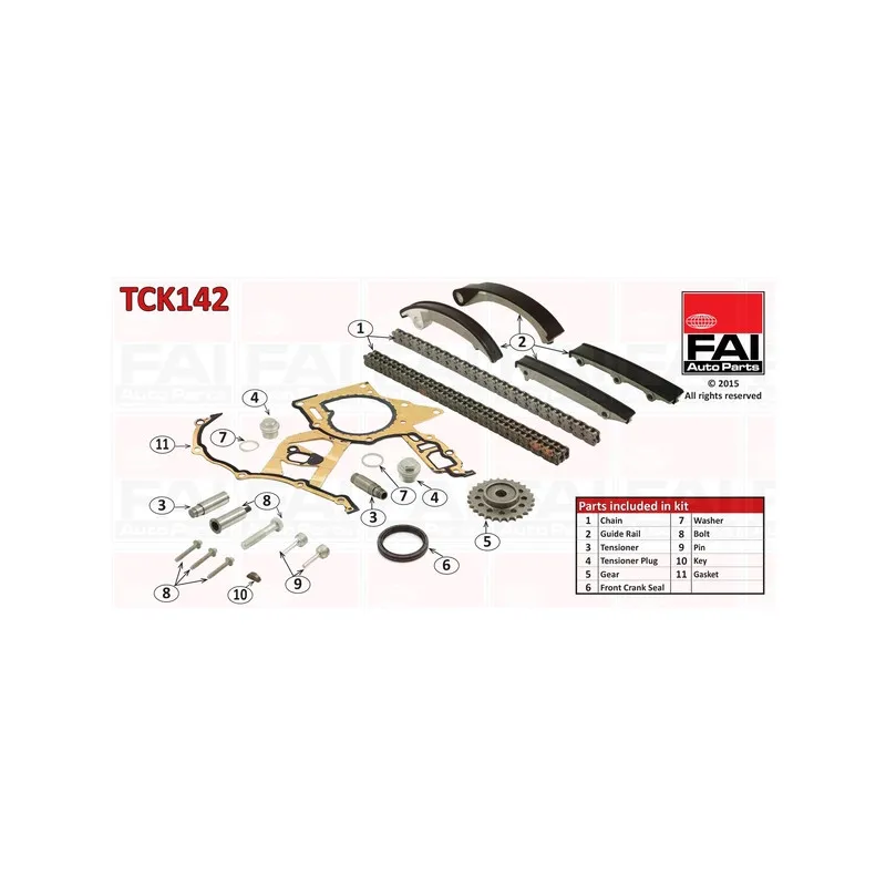 Kit de distribution par chaîne FAI AutoParts TCK142