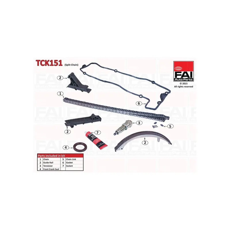 Kit de distribution par chaîne FAI AutoParts TCK151