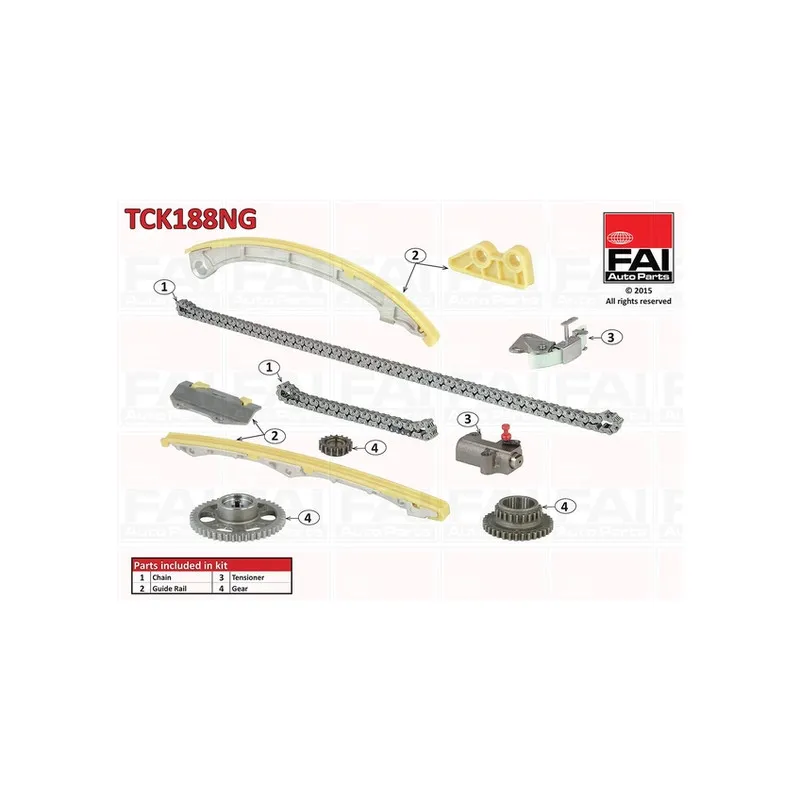 Kit de distribution par chaîne FAI AutoParts TCK188NG