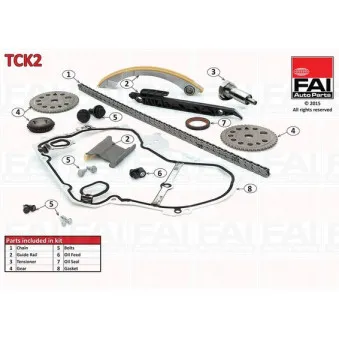 Kit de distribution par chaîne FAI AutoParts TCK2