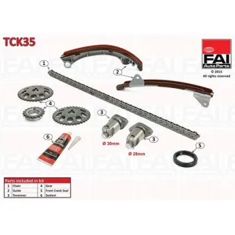 Kit de distribution par chaîne FAI AutoParts TCK35