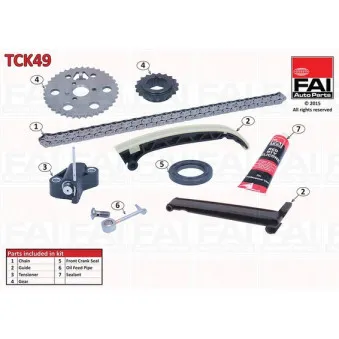 Kit de distribution par chaîne FAI AutoParts TCK49