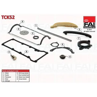 Kit de distribution par chaîne FAI AutoParts TCK52