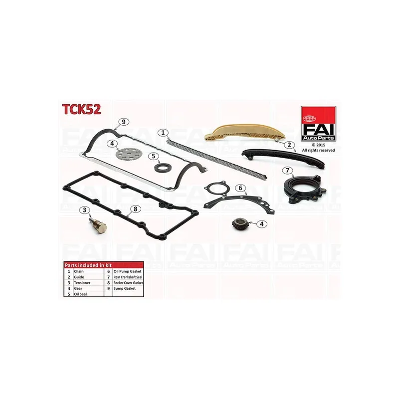 Kit de distribution par chaîne FAI AutoParts TCK52