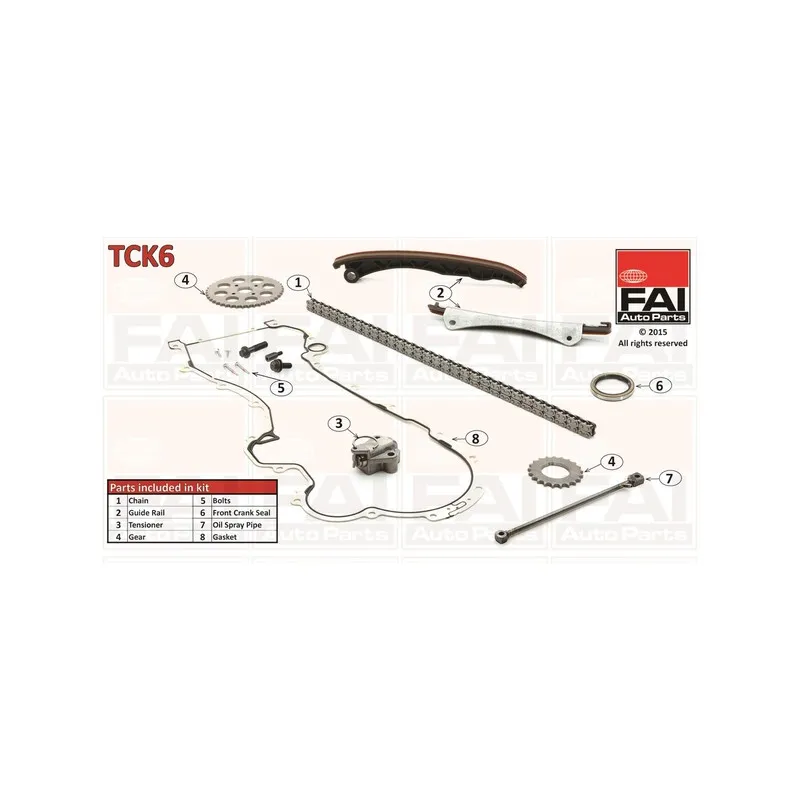 Kit de distribution par chaîne FAI AutoParts TCK6