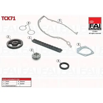 Kit de distribution par chaîne FAI AutoParts TCK71