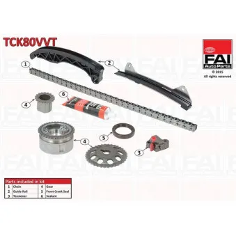 Kit de distribution par chaîne FAI AutoParts TCK80VVT