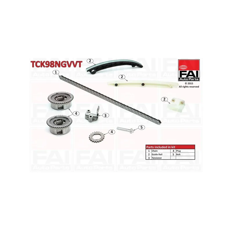 Kit de distribution par chaîne FAI AutoParts TCK98NGVVT