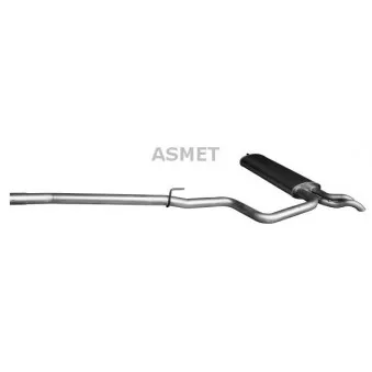 Silencieux arrière ASMET 01.077