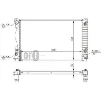 Radiateur, refroidissement du moteur ABAKUS 003-017-0044