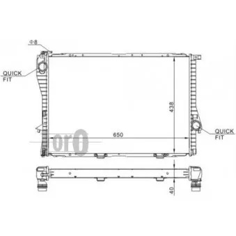 Radiateur, refroidissement du moteur ABAKUS 004-017-0007